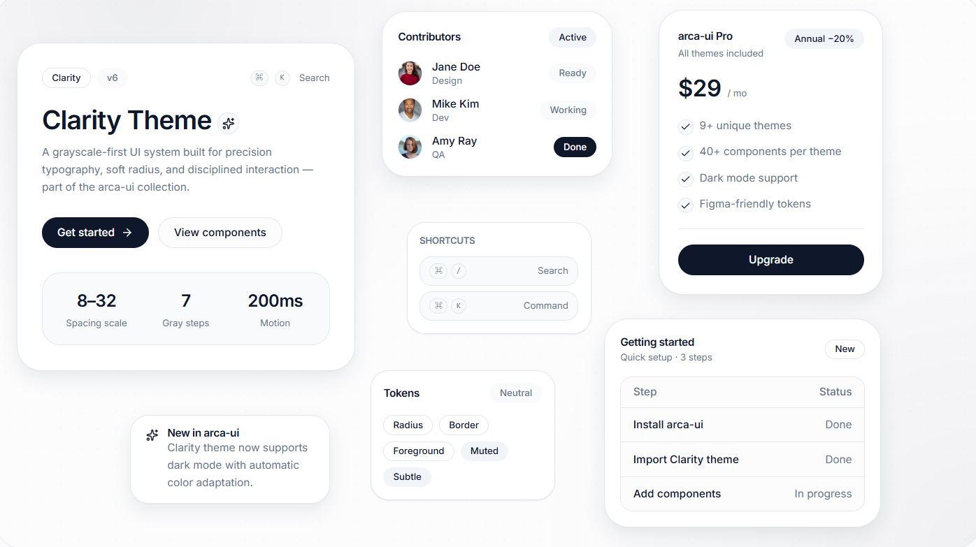 Clarity theme preview