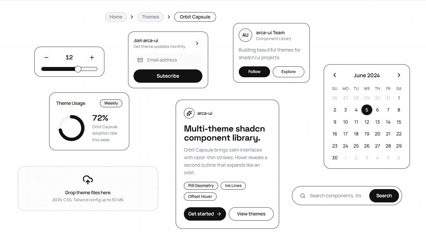 Orbit Capsule theme preview